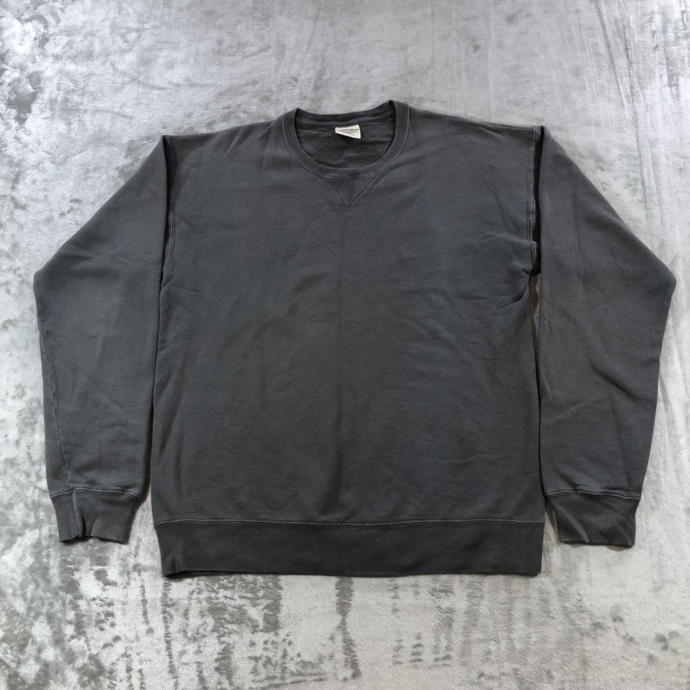 ComfortWash Sweatshirt Mens Medium Gray Fleece Crewneck Pullover Solid Basic